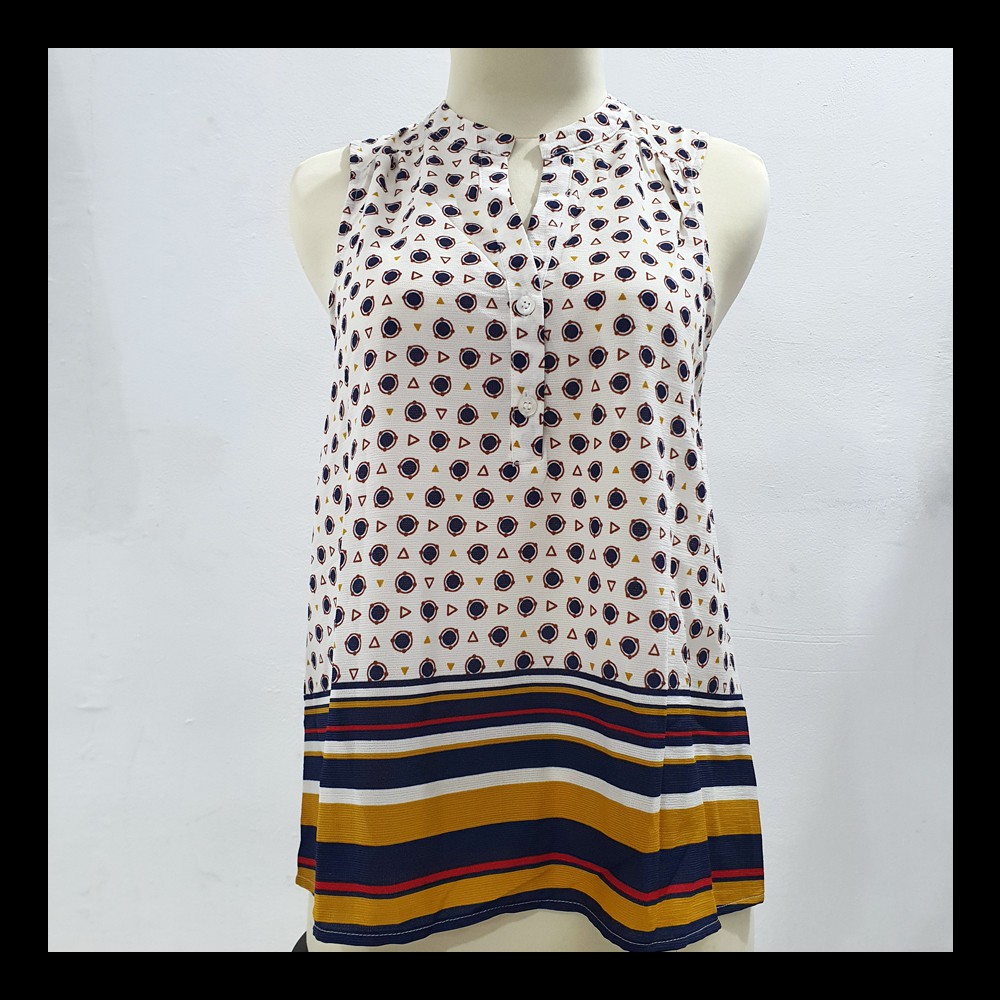 Sleeveless Blouse Casual Branded Sisa Export Termurah