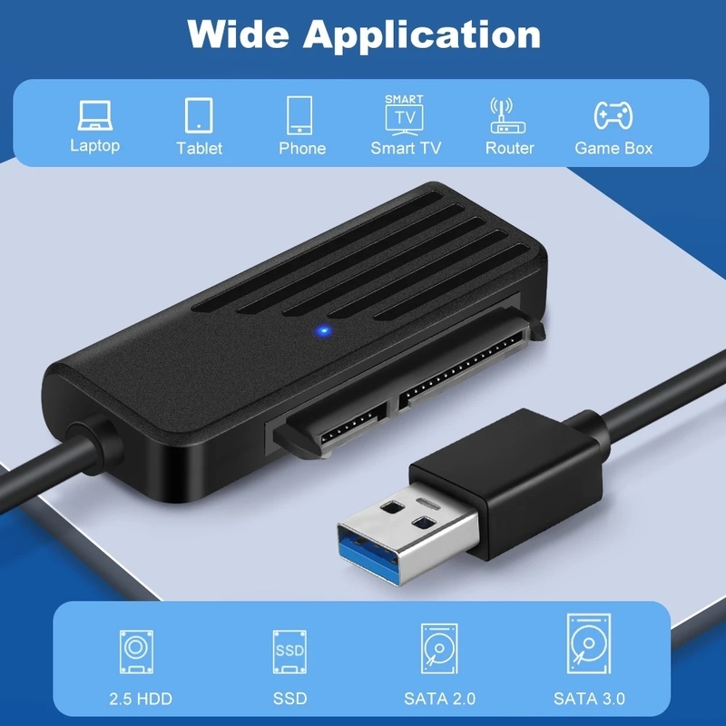 Kabel Adapter Hard Drive SATA Ke USB 3.0 / SATA Ke Tipe-c 5gbps Untuk Laptop