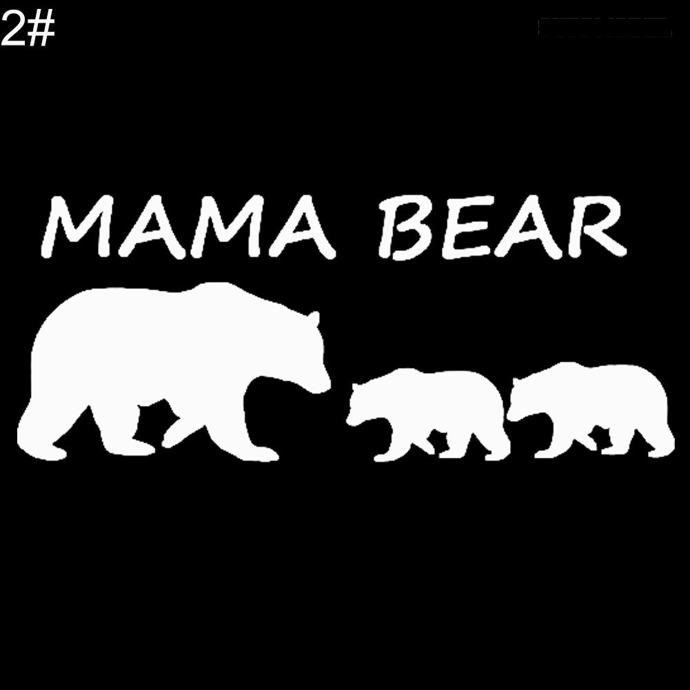 Stiker Tulisan Mama Bear Reflektif Untuk Dekorasi Mobil