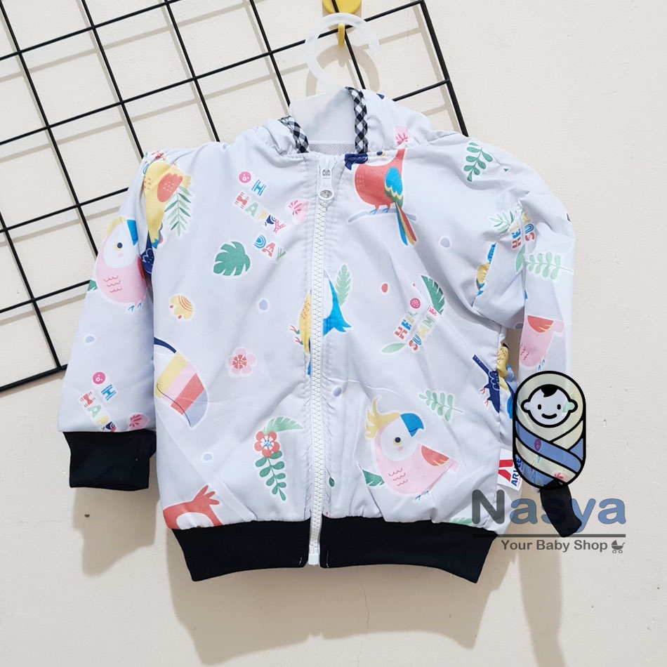 [SH-002] Jaket Bayi / Jaket Anak Keren-burung - abu2