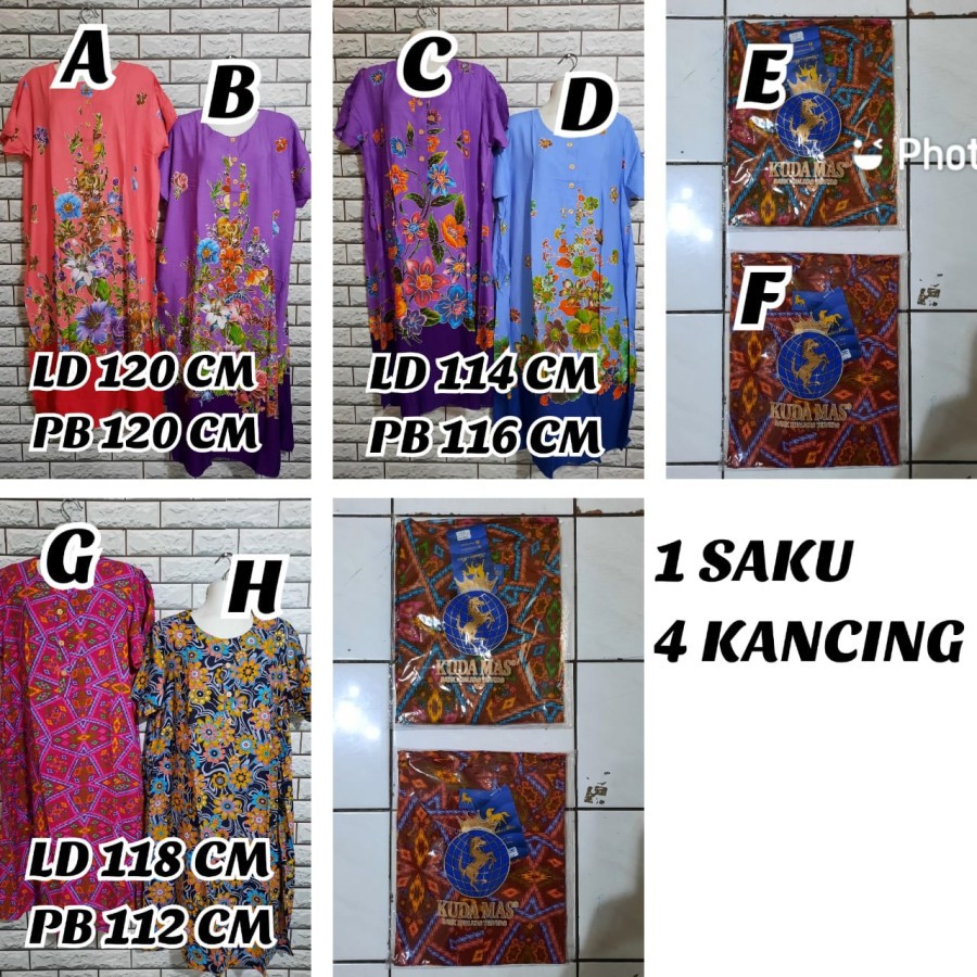 DASTER KEKINIAN WANITA IBU JUMBO BALI ARAB SULTAN BATIK BAJU TIDUR GROSIR KUDA MAS SARWENDAH L4 - D