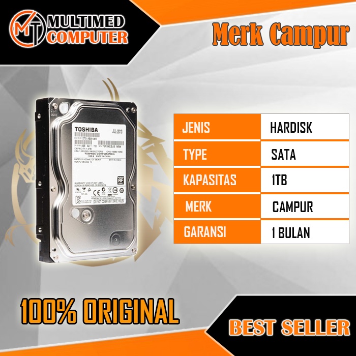 Hard Disk Hardisk HDD PC 3,5&quot; SATA 1000GB / 1TB Campur