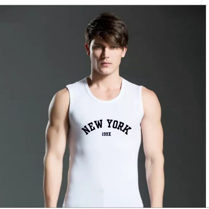 Singlet Pria keren-Baju tanpa Lengan _kaos Dalam pria/Kaos NEW YORK