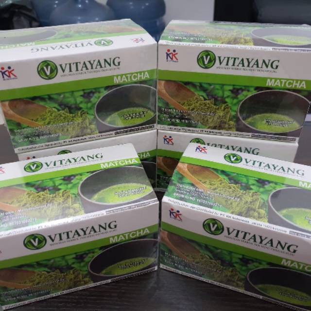 (PROMO 3BOX) Vitayang Matcha KK Indonesia Minuman Teh Hijau Ber Klorofil Bisa Mengurangi Bau Badan