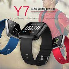 Smartwatch Y7 Waterproof with Heart Rate Sports Smartwatch