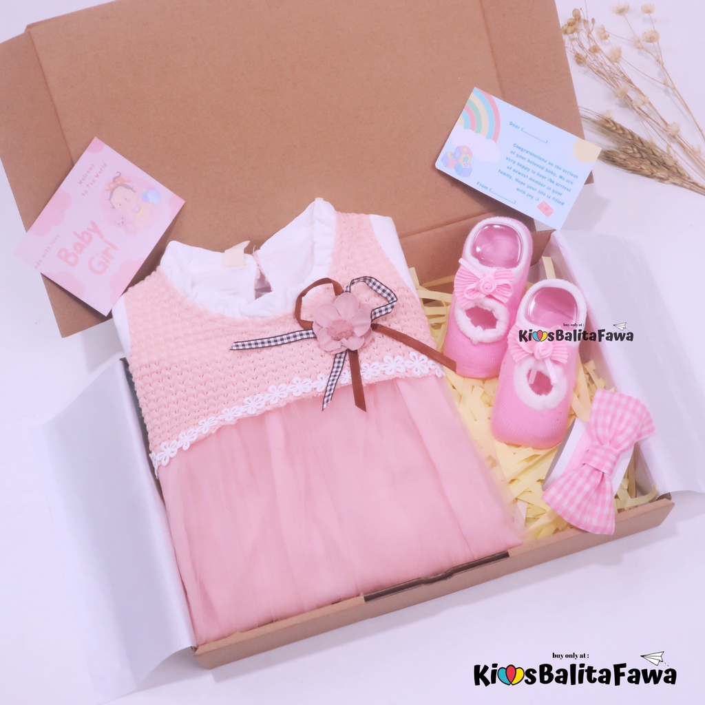 [BRAVE] Hampers Baby Girl 0-30 Bulan / Kado Lahiran Hadiah Bayi Perempuan Bulan New Born Gift Dress