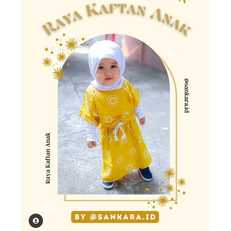 Kaftan anak / baju lebaran anak / kaftan rayon