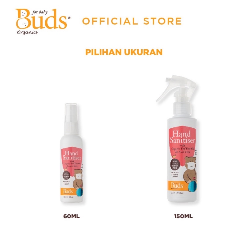 Buds Organics Hand Sanitizer 60 ml / 150ml Hand Sanitizer Anak