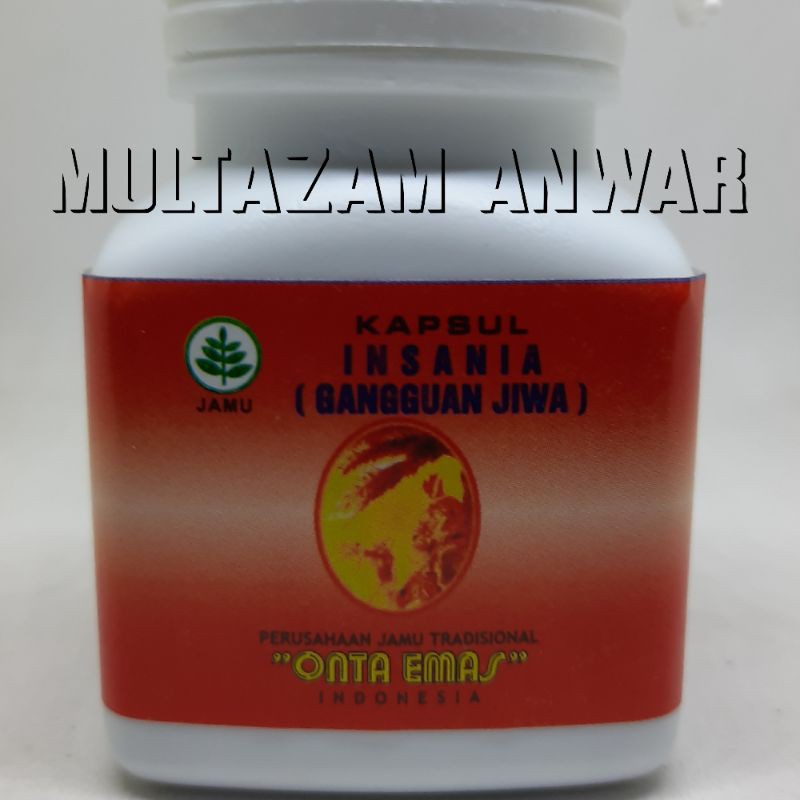 KAPSUL INSANIA GANGGUAN JIWA JAMU TRADISIONAL ONTA EMAS