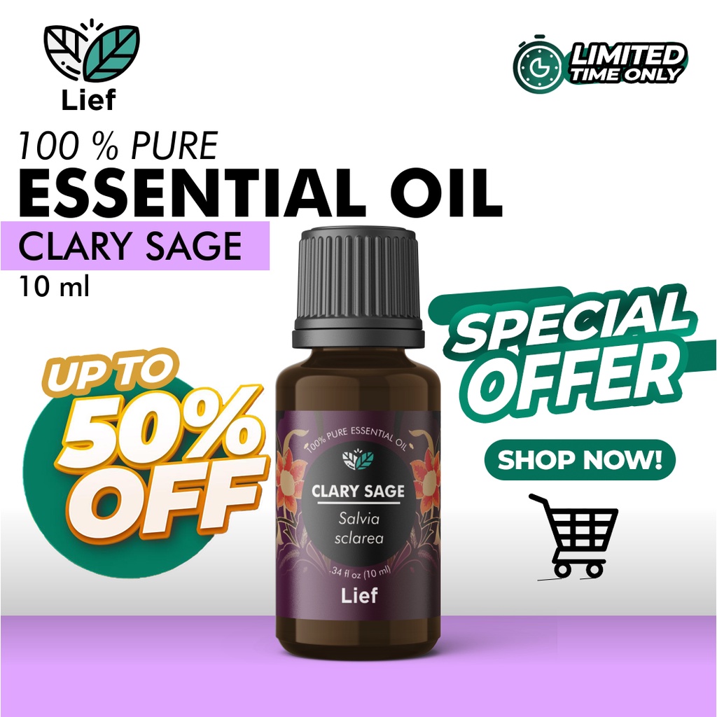 Clary Sage Oil - 10ml Minyak Aromatherapy Clary Sage - Lief Essential Oil