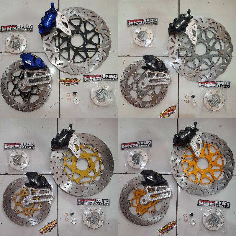 paket kaliper rcb braket disc psm depan belakang satria 2tak 300mm tinggal pasang piringan 300 220