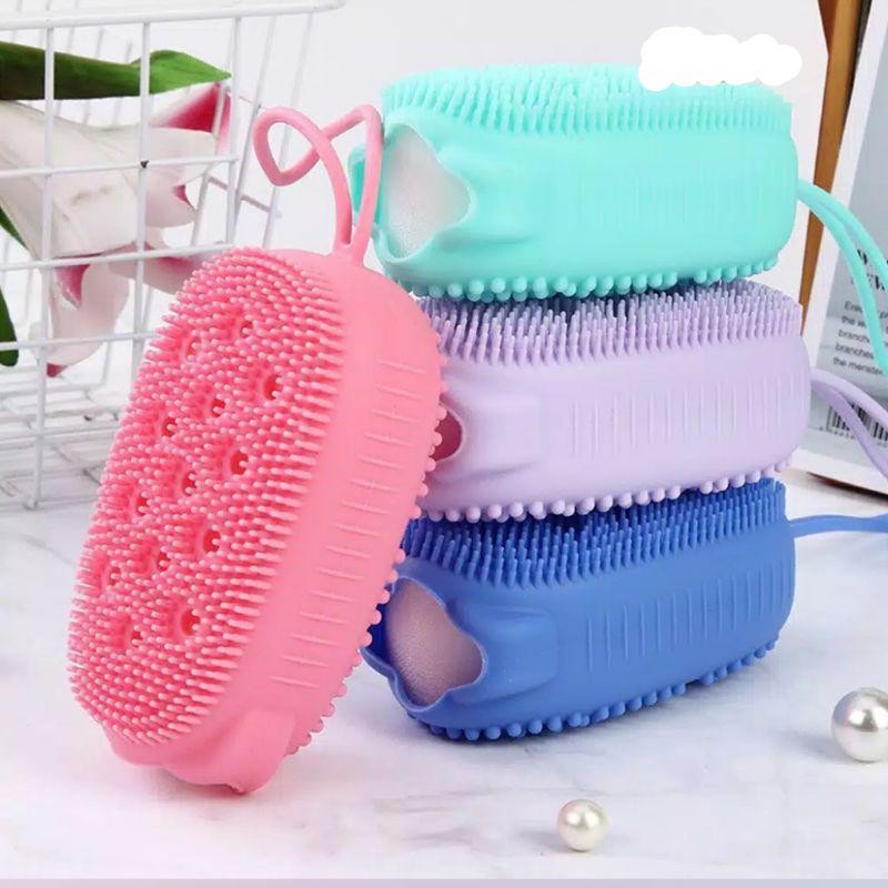 foam saving shower gel Sponge Badan Silikon Sikat  Spons