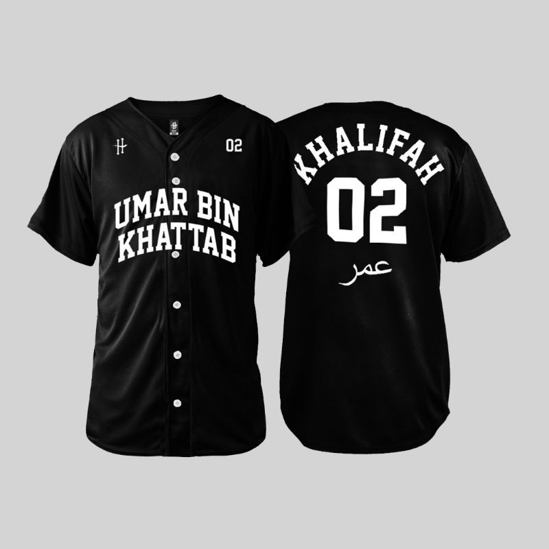 Jersey Baseball Umar bin Khattab | Kaos Dakwah islami | Jersey dakwah