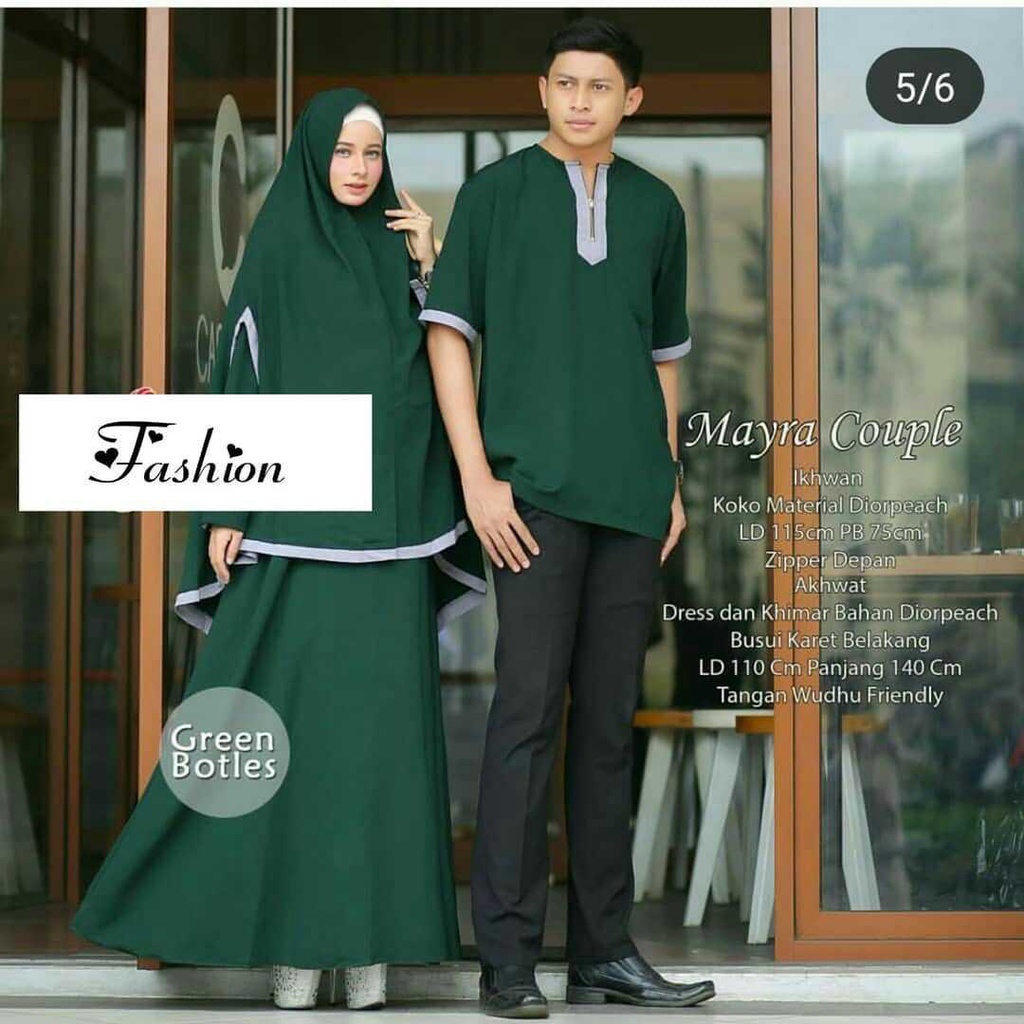 MAYRA SYARI COUPLE Baju Wanita Pakaian Muslimah Dress Muslim Gamis Modern 2024 Baju Gamis Terbaru