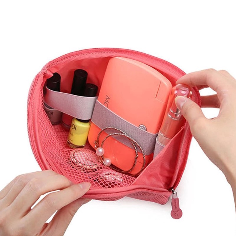 Mini Travel Gadget Cable Pouch Organizer Tas Travel Dompet Make Up Kabel Mesh