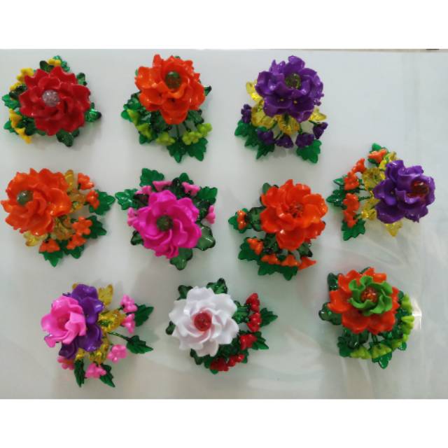 Bros bunga mawar kombinasi Bahan manik Manik Akrilik Sovenir