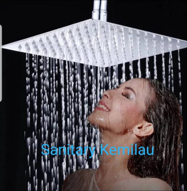 Wall Shower Tembok Stainles 4&quot; 6&quot; 8&quot; 10&quot; 12&quot; Kotak - Shower Mandi Tanam Tembok Minimalis Stenlis