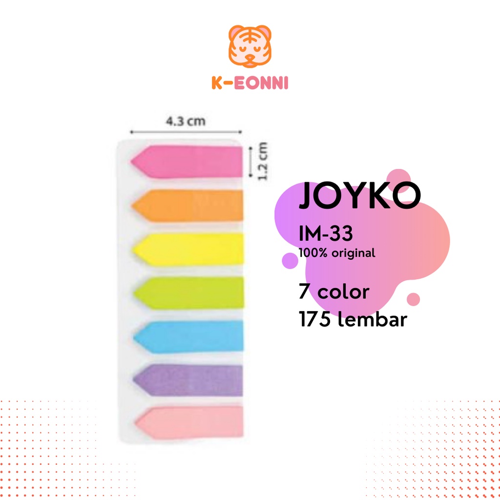 

Memo Tempel Index Mark Penanda Pembatas Buku Sticky Note Kertas - Joyko IM-33
