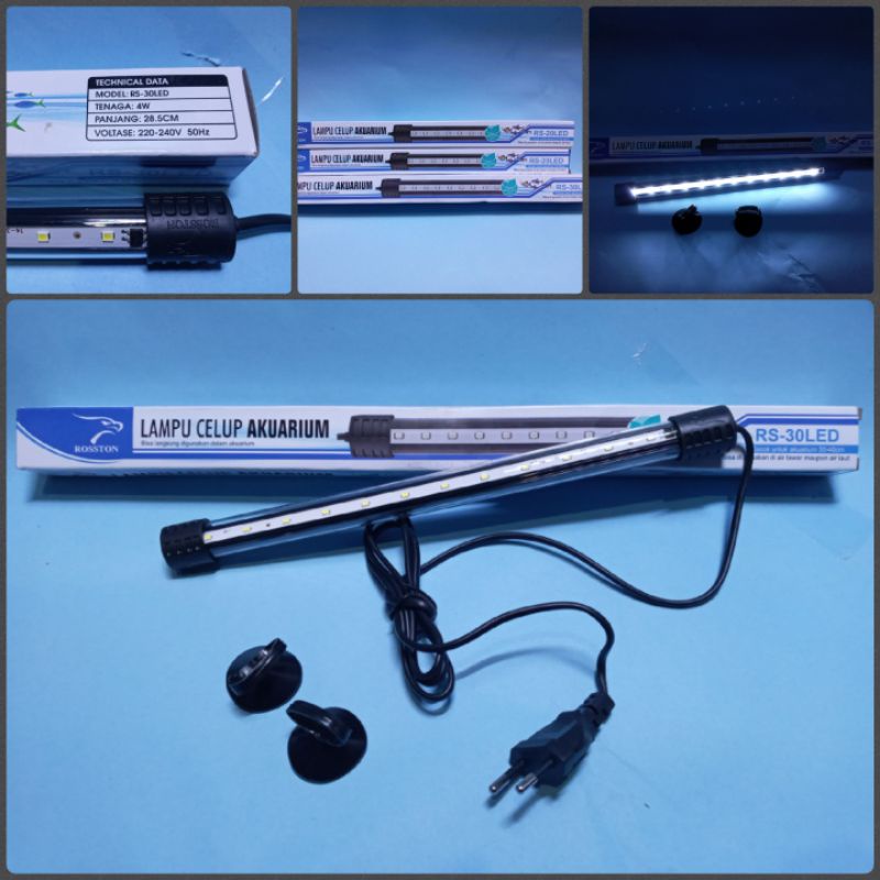 lampu celup aquarium 30cm