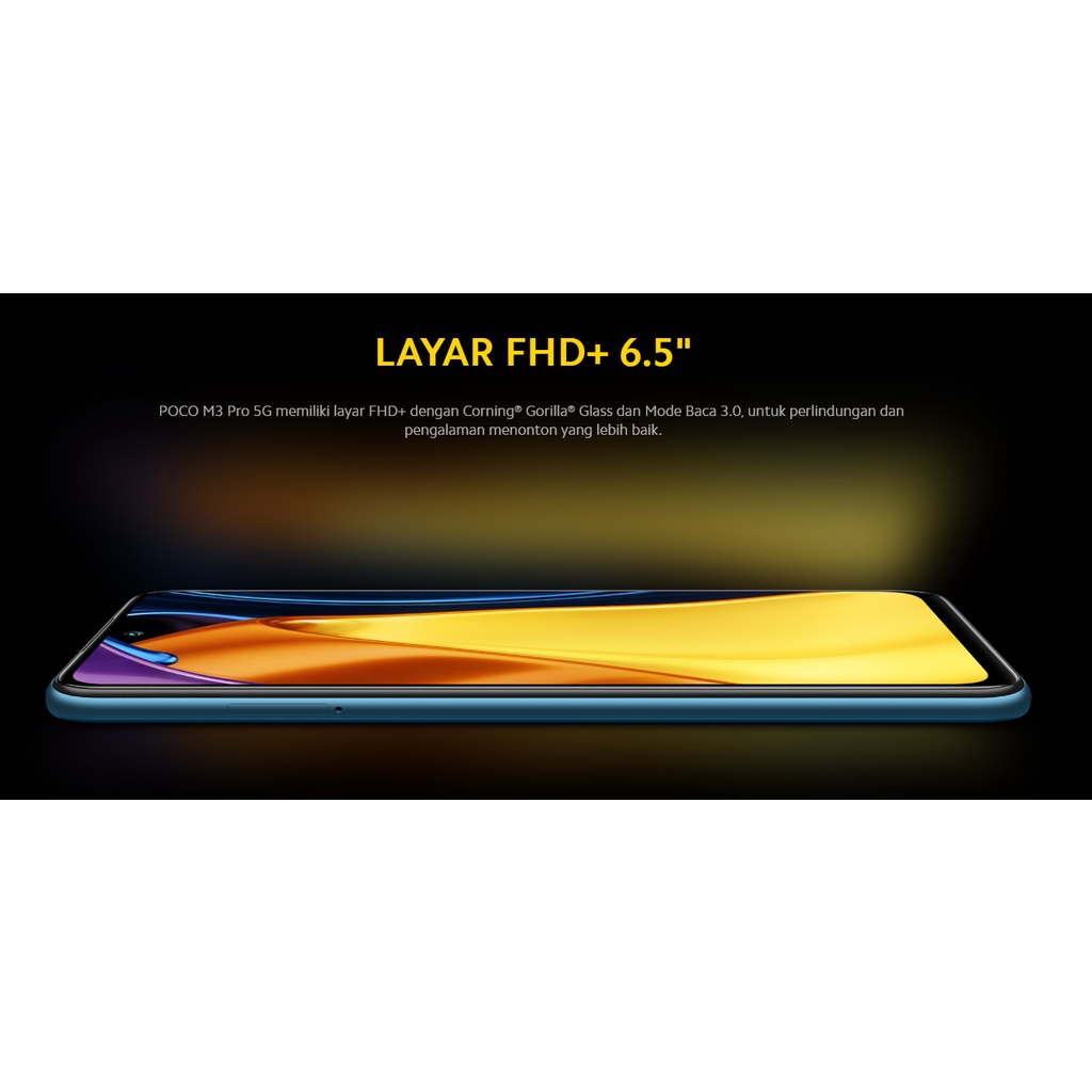 Original Xiaomi Poco M3 PRO 5G |  4/64GB 4 / 64 GB | 6/128GB 6 / 128 GB | Hitam Biru Kuning Pocophone m 3-6