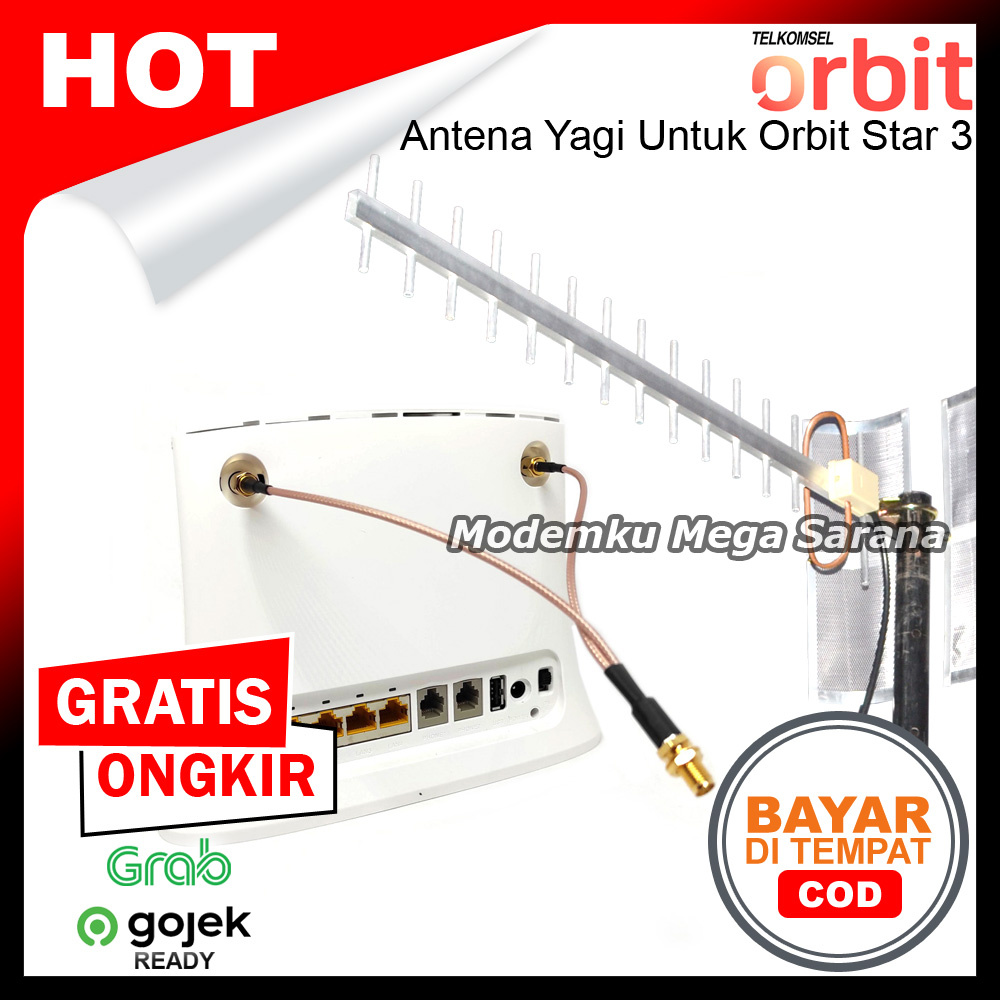 Antena Penguat Sinyal Yagi Extreme 3 Untuk Modem Router Orbit Star 3 - ZTE MF283U