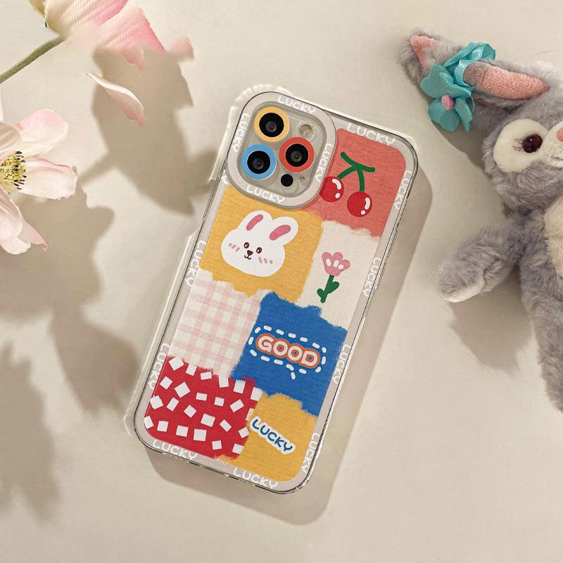 Soft case Silikon Transparan 13pro 13prm Motif Kartun Untuk iphone 11 12pro MAX 7p 8p XS MAX Xr 11 MAX 7se-se20207se-se