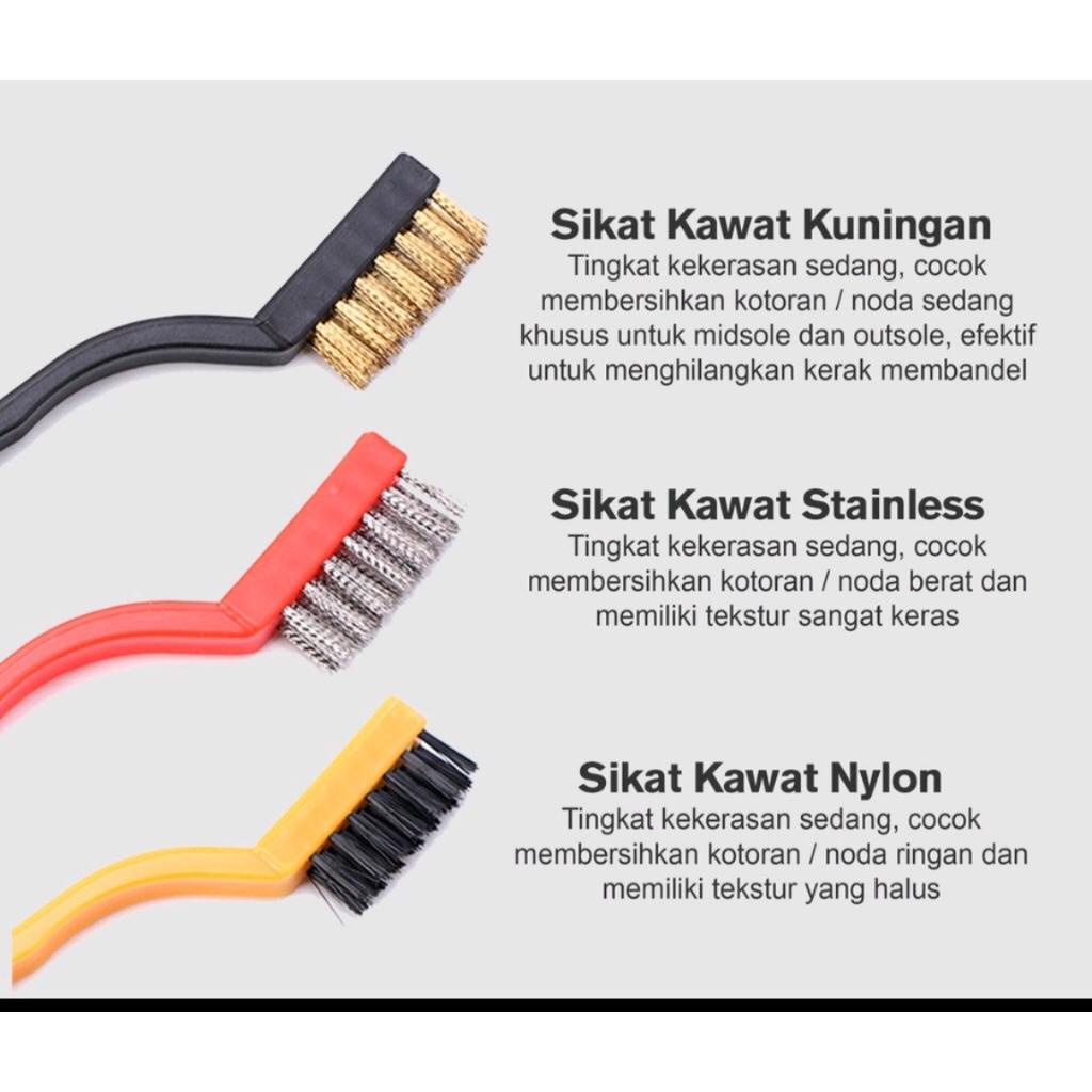 Sikat Kawat 3in1 Sikat Pembersih 1 set Isi 3Pcs Wire Brush