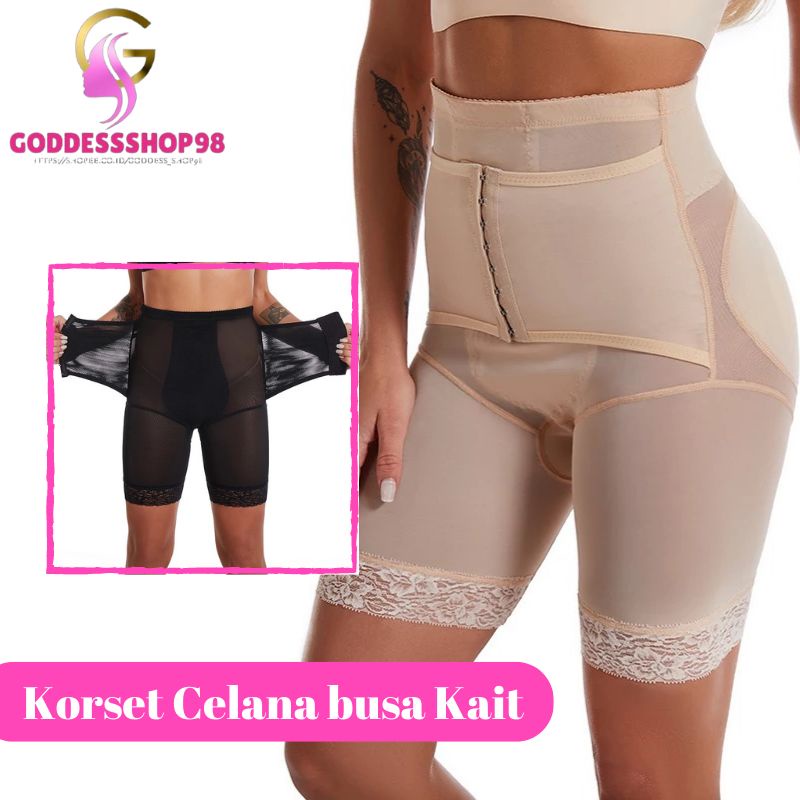 Korset Celana Busa Pantat Pembesar bokong / Korset Pelangsing Korset kait Pengecil Perut Korset Perut CD Busa Bokong Booty Sponge pants Korset Pelangsing Perut Buncit Motif Celana Korset Wanita