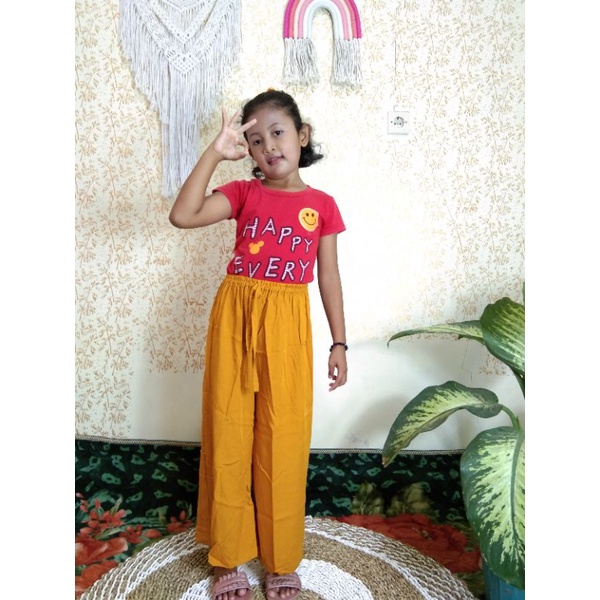 Celana Kulot Anak/ / Kulot Tiedye Anak/Kulot Anak 4-8 Tahun/Kulot Rayon Anak/Kulot Anak Polos Panjan