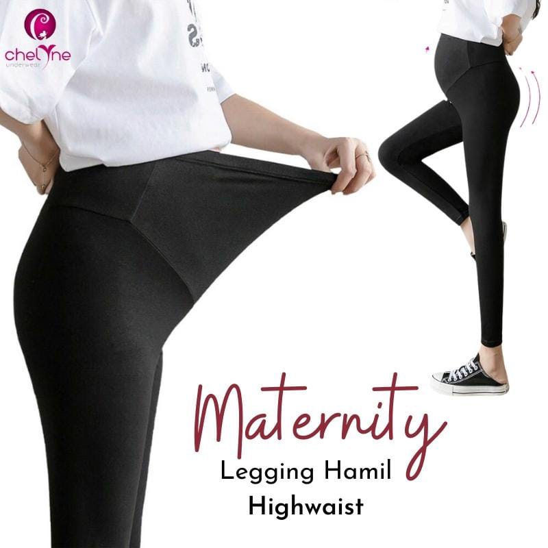 Legging Hamil Panjang Highwaist H6858 Maternity Legging By Chelyne