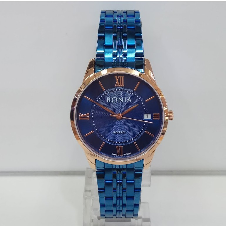 Jam Tangan Wanita Bonia BNR172-2583 Rosso Blue Rosegold Stainless Steel