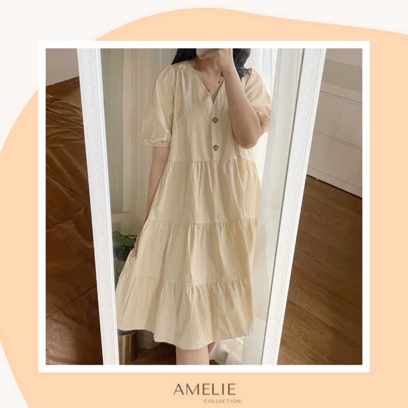 MERRY DRESS- layer tiered dress cotton busui bumil