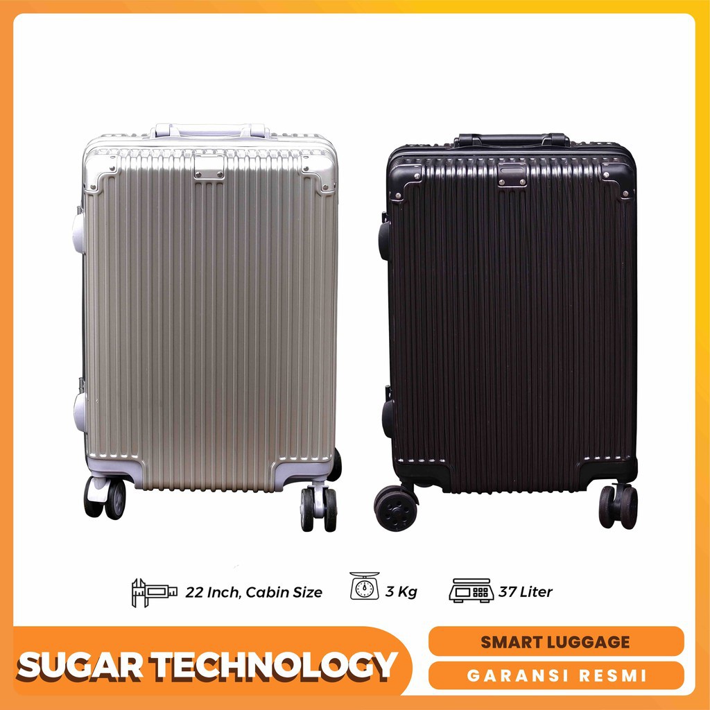 SUGAR MOLA Smart Fingerprint Luggage 22 Inch Cabin Promo 11.11