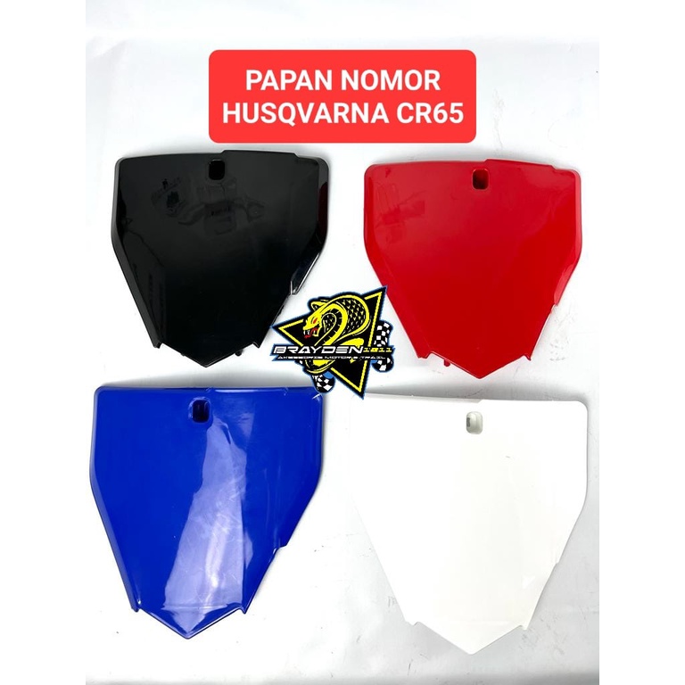 Papan nomor Husqvarna CR 65 Supermoto/spakbor depan supermoto crf klx wr155 dtracker / papan nomor husqvarna cr65