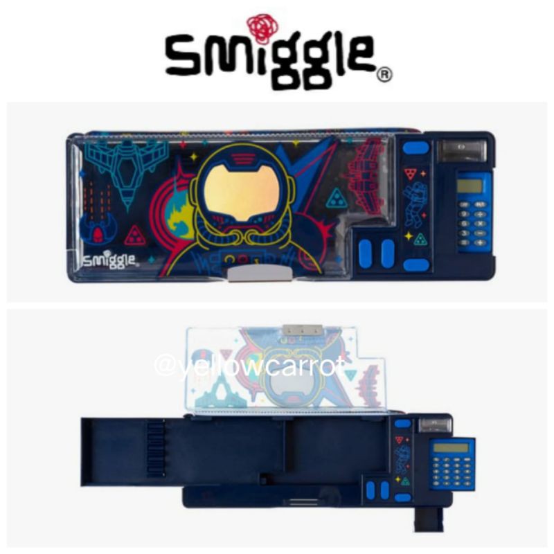 TEMPAT PENSIL ANAK LAKI LAKI SMIGGLE POP OUT PENCIL CASE KALKULATOR ORIGINAL