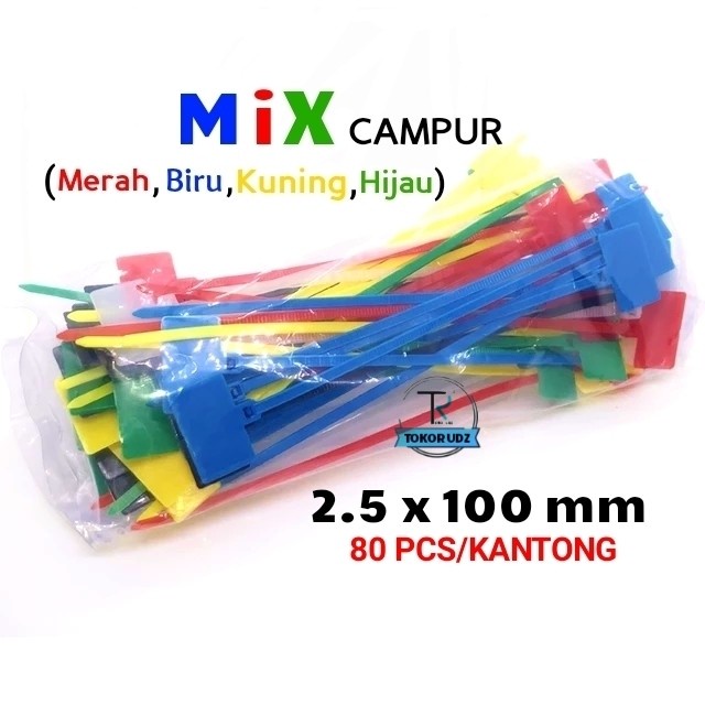 1 Kantong Kabel Tis Maker Tie Cable Ties Marker Name Tag Pengikat Label Nama