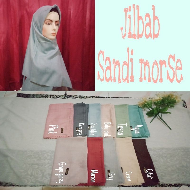 Hijab segi empat- Sandi morse by Azara