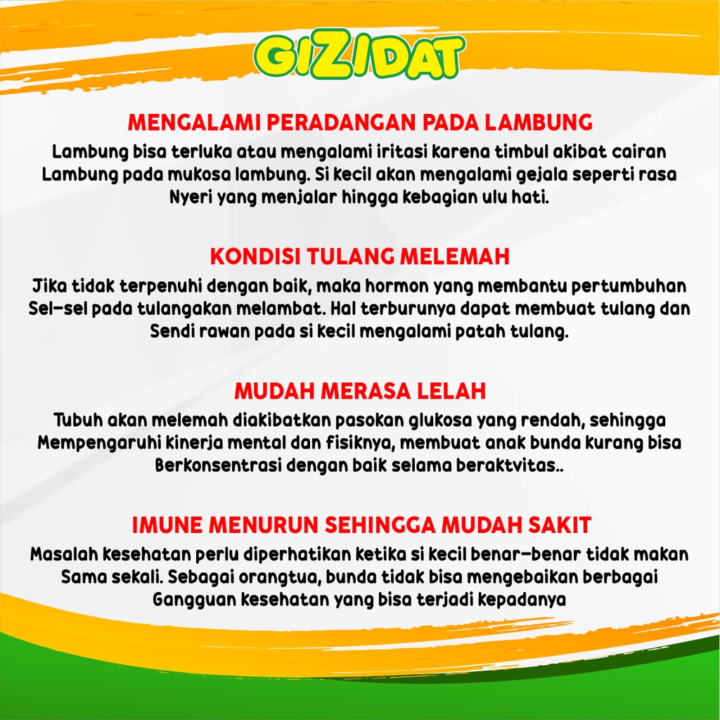 PROMO SPESIAL 2 Botol Gizidat Nafsu Makan Anak Hanya Dalam 2 Minggu