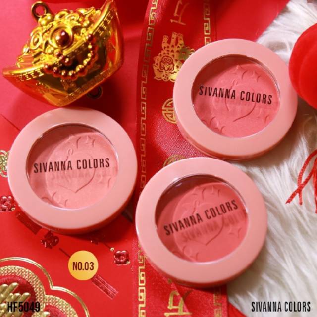 SIVANNA COLORS Pretty Peach Blusher Palette #HF5049 Thailand / Blush On / Blushon / Cosmetic Makeup