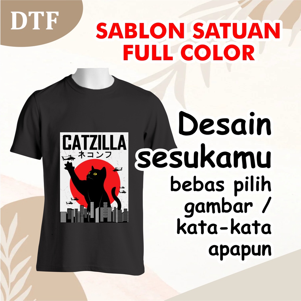 Kaos Sablon Custom Kaos Sablon Satuan DTF