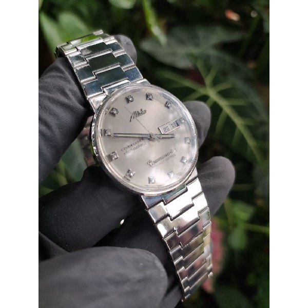 jam tangan second mido commander automatic preloved day date bekas berkualitas