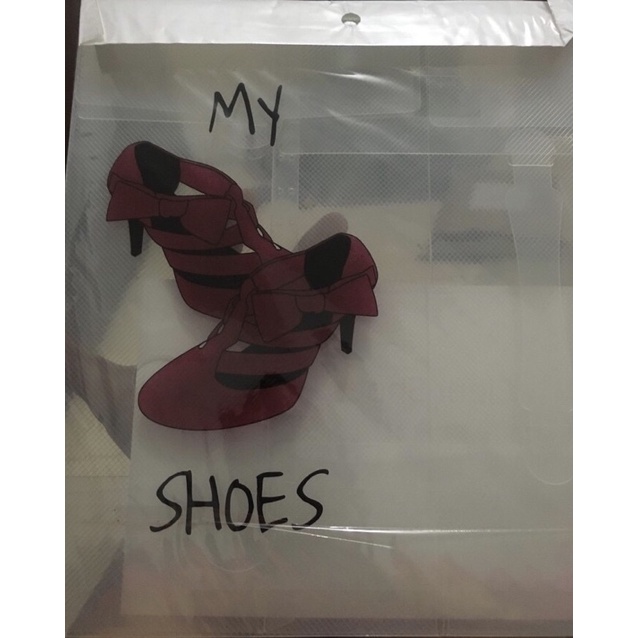 Kotak sepatu transparan bergambar