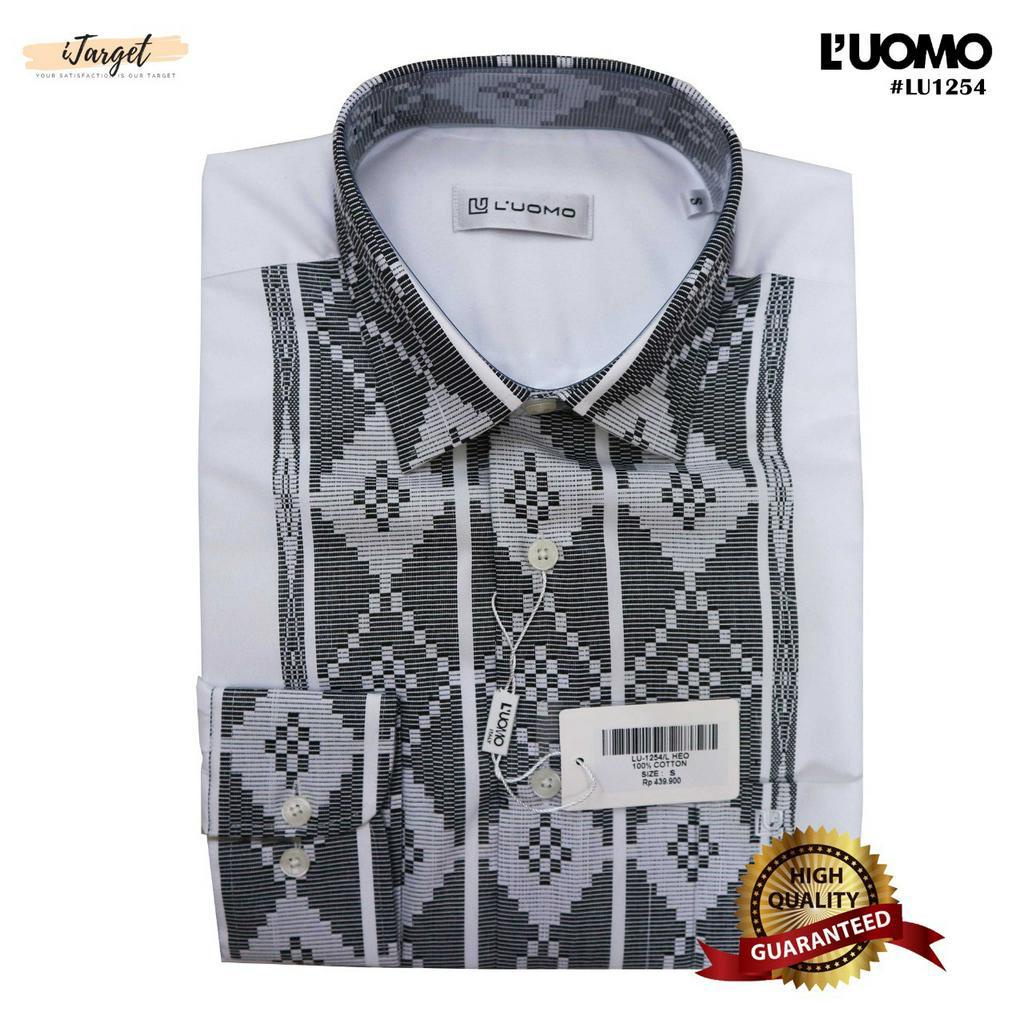 Kemeja PREMIUM Lengan Panjang Bahan Katun L'UOMO 1254