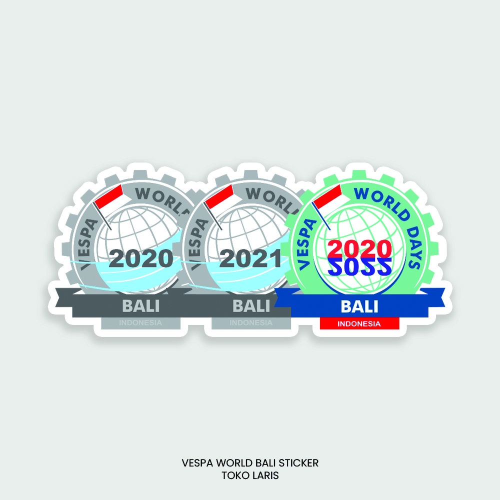 Sticker Vespa World Bali Untuk Sticker Motor, Laptop, Tumblr, Helm, Case