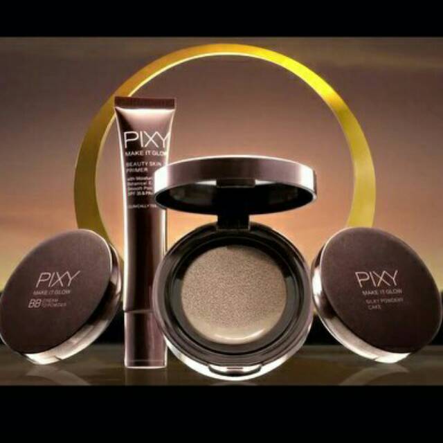PIXY PAKET (FREE SERUM) MAKE IT GLOW LENGKAP + AQUA SPRAY / CUSHION  /PIXY MAKE IT GLOW /PIXY DEWY C