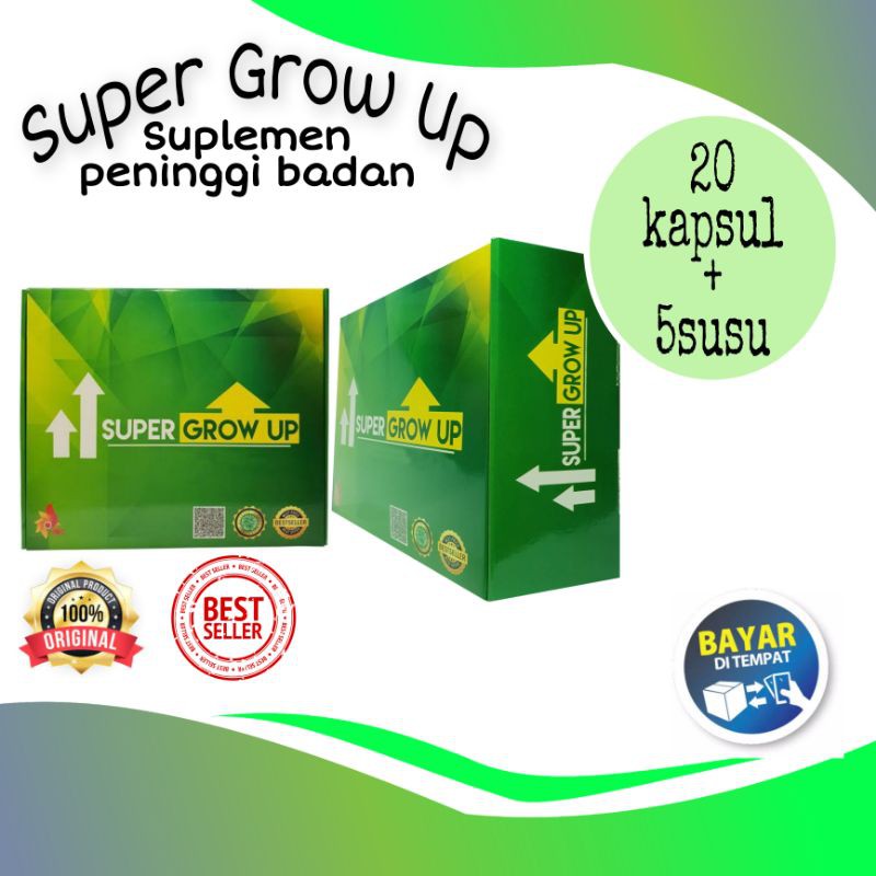 

Super grow up produk peninggi badan paket 5 susu + 20kapsul