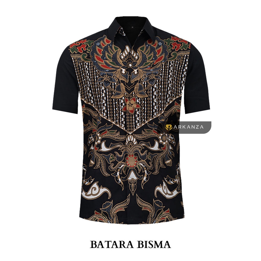 BATIK ARKANZA Motif BATARA BISMA Hem Atasan Kemeja Baju Batik Pria Cowok Produsen Slimfit Full Lapis Furing Lengan Panjang Lengan Pendek Original Asli