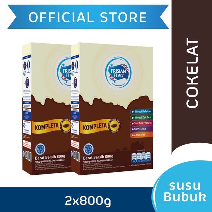 

c011cc Frisian Flag Kompleta Susu Bubuk Keluarga Cokelat 800G 2 Pcs Xa201As