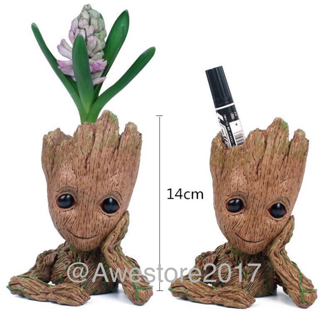 Baby Groot Guardians Of The Galaxy Action Figure Flowerpot Funko Pop