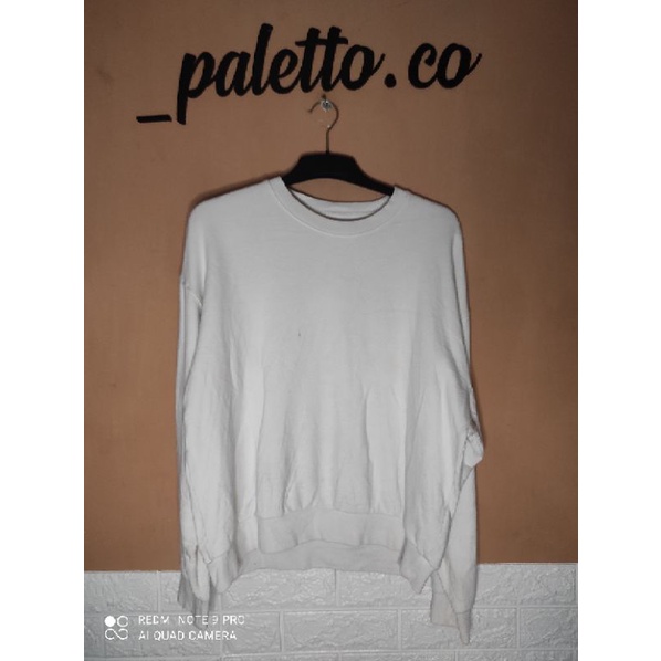 CREWNECK PUTIH POLOS BRAND KOREA